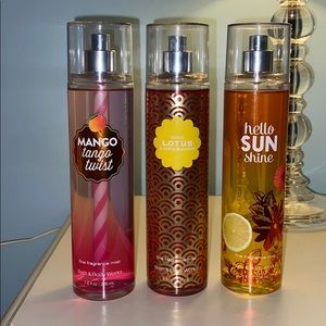 Three RARE Bath & Body Works fine fragrance mists